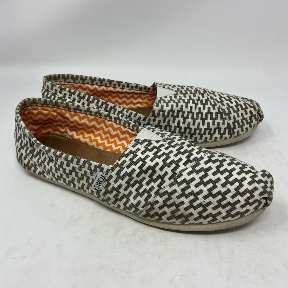 Gray Zig Zag TOMS x Jonathan Adler Classic Shoes
